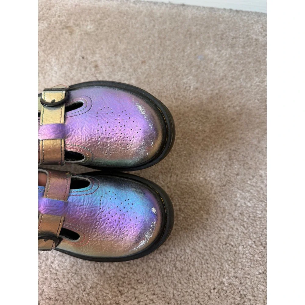 Dr. Martens Junior 8065 Rainbow Crinkle Leather Mary Jane size 2